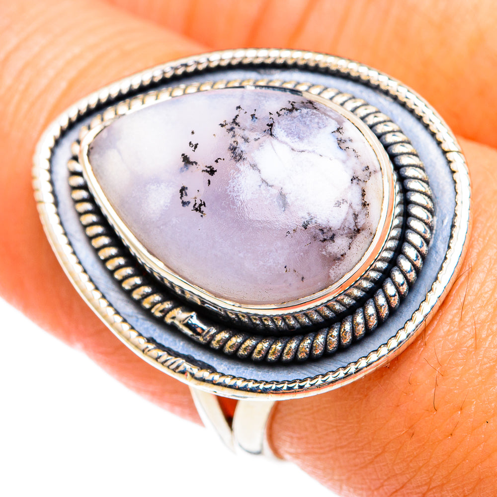 Dendritic Opal Rings handcrafted by Anasilvercos - RING74519