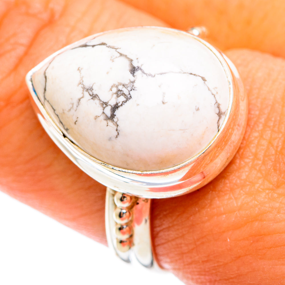 Howlite Rings handcrafted by Anasilvercos - RING74520
