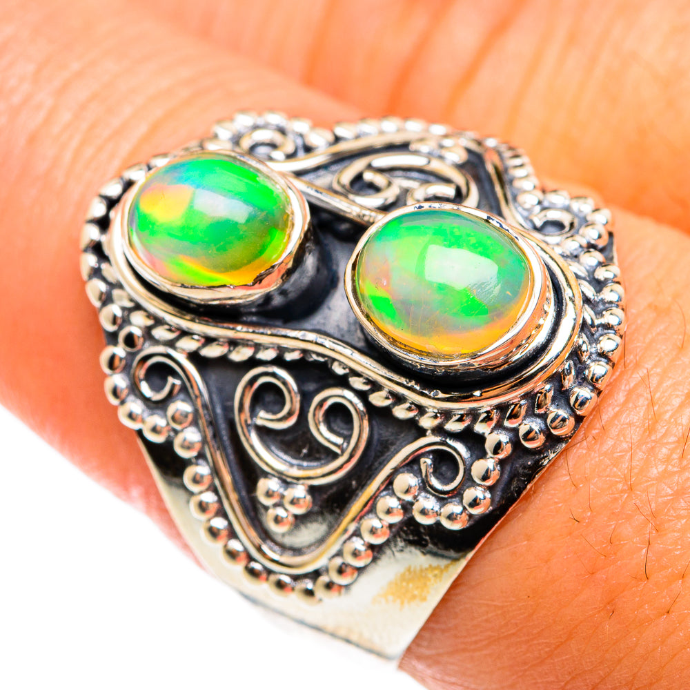 Ethiopian Opal Rings handcrafted by Anasilvercos - RING74523