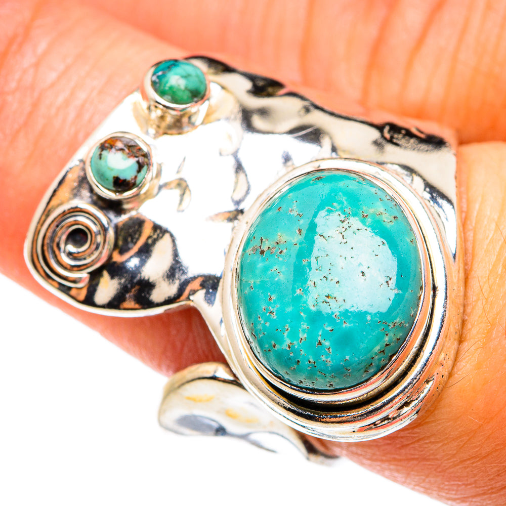 Tibetan Turquoise Rings handcrafted by Anasilvercos - RING74527