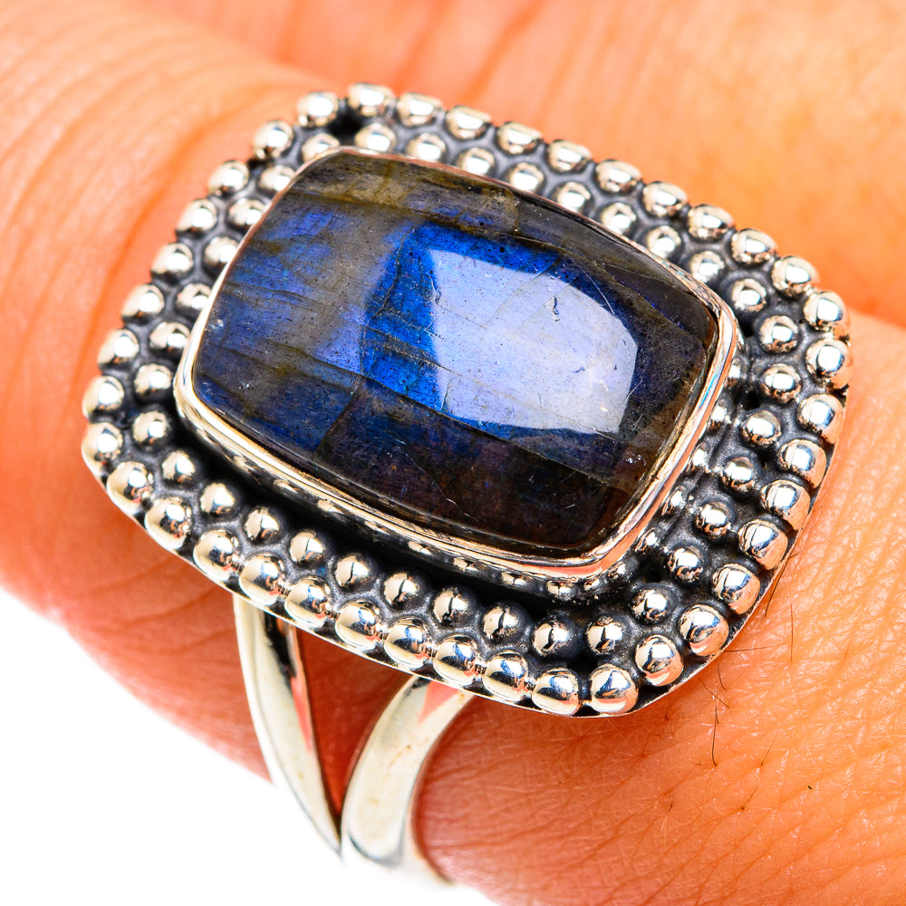 Labradorite Rings handcrafted by Anasilvercos - RING74529