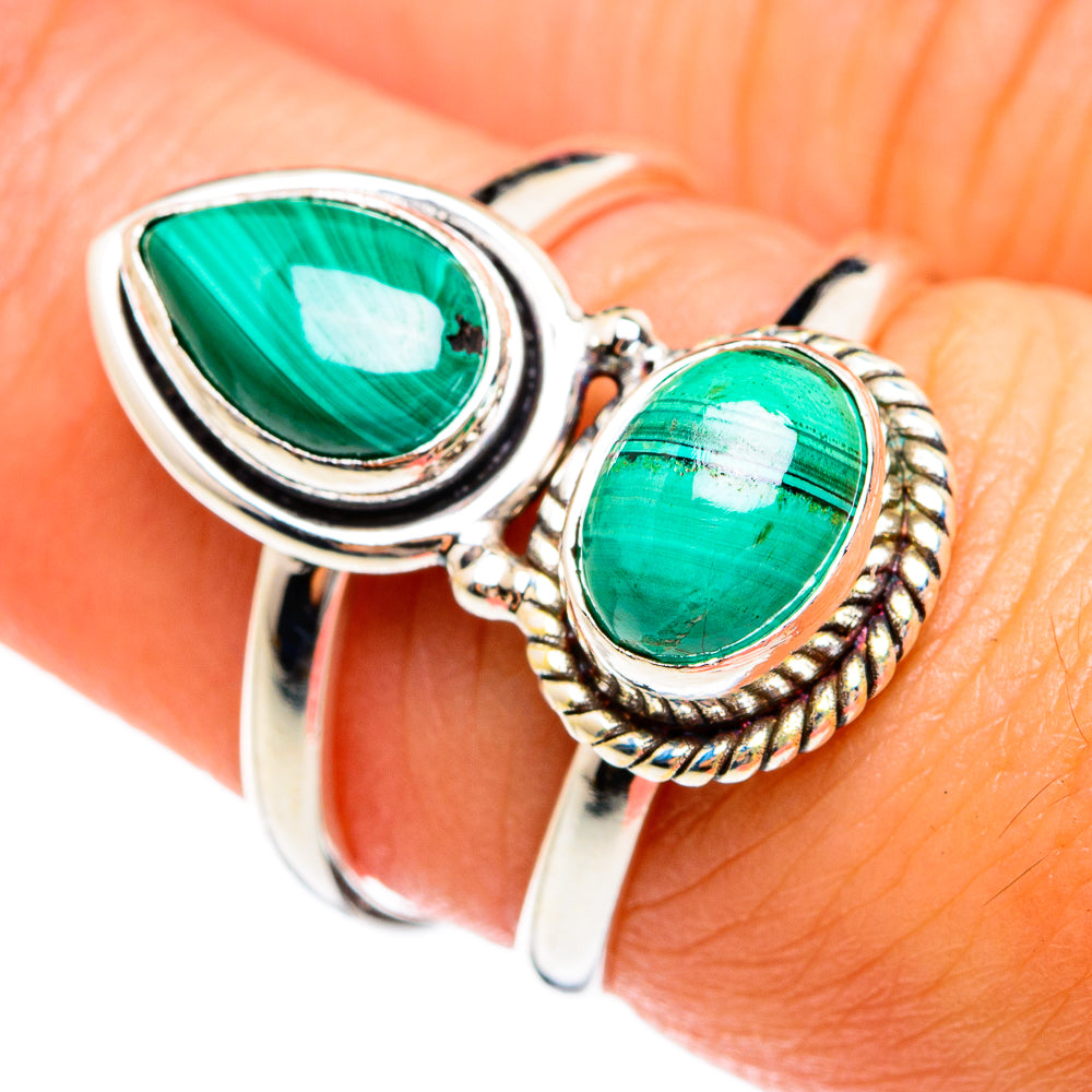 Malachite Rings handcrafted by Anasilvercos - RING74537