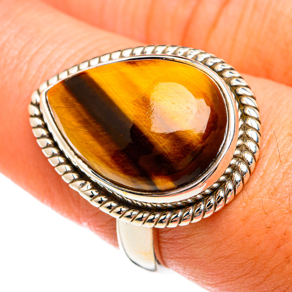 Tiger Eye Rings handcrafted by Anasilvercos - RING74540