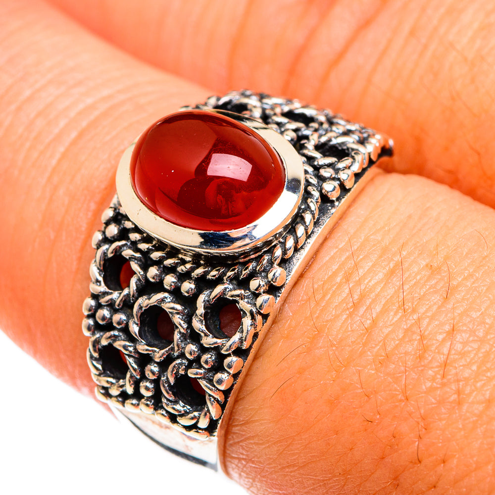 Red Onyx Rings handcrafted by Anasilvercos - RING74544