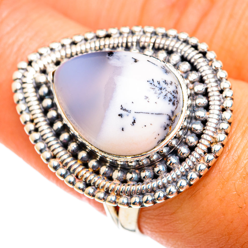 Dendritic Opal Rings handcrafted by Anasilvercos - RING74563