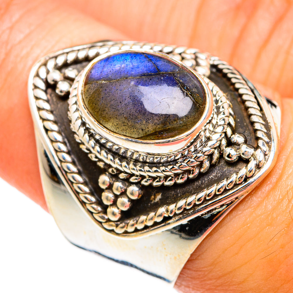 Labradorite Rings handcrafted by Anasilvercos - RING74569