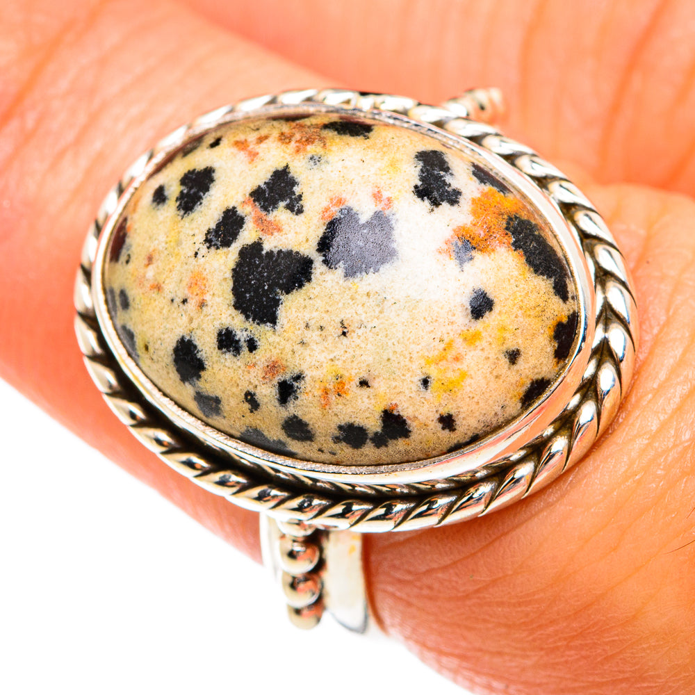 Dalmatian Jasper Rings handcrafted by Anasilvercos - RING74581