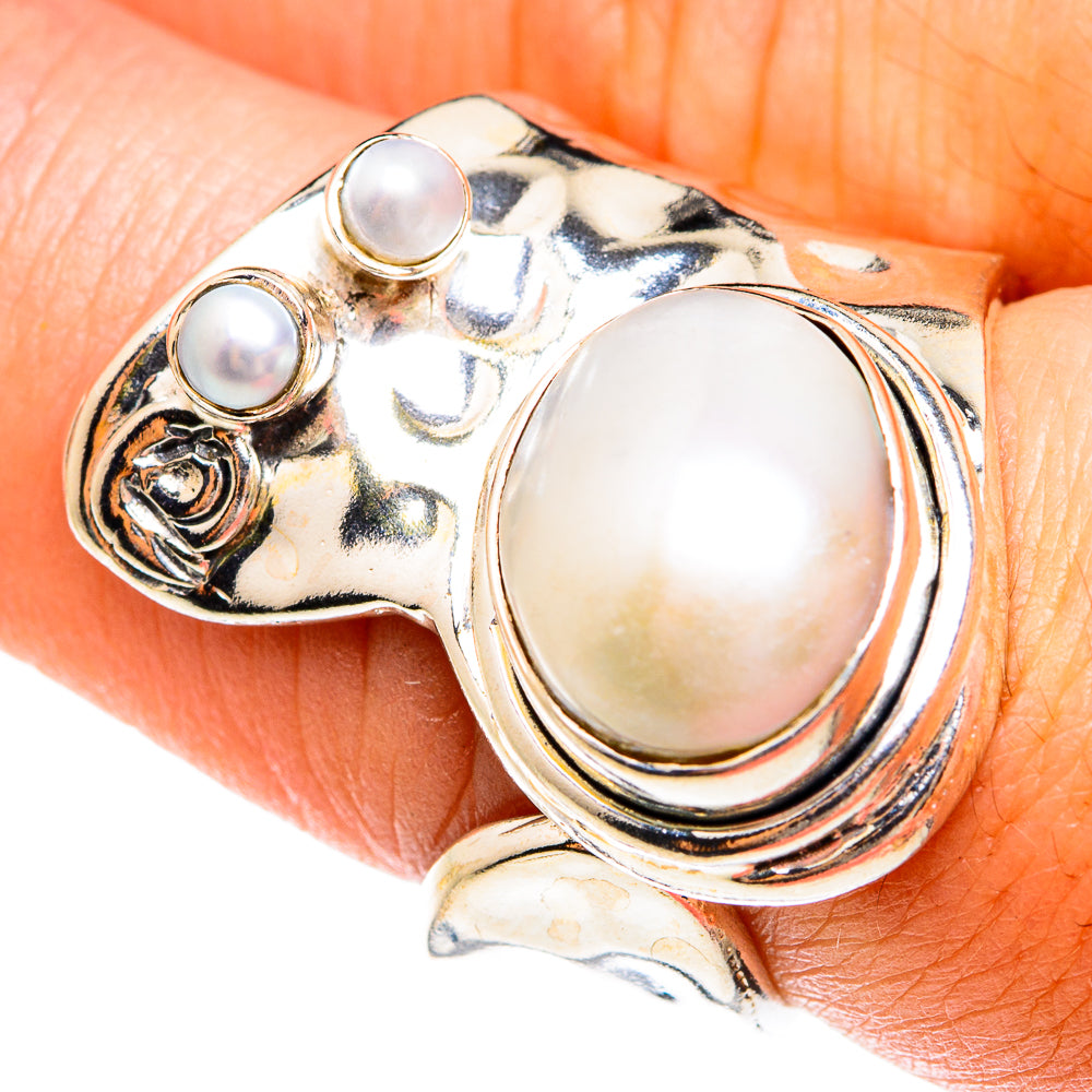 Cultured Pearl Rings handcrafted by Anasilvercos - RING74604