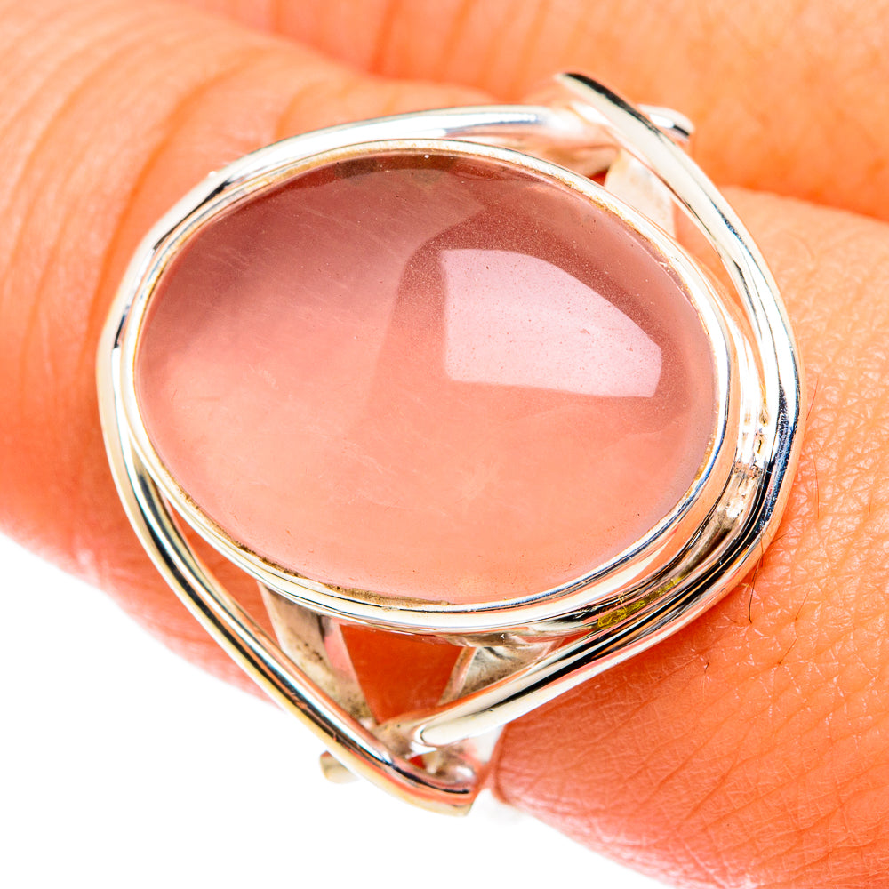 Rose Quartz Rings handcrafted by Anasilvercos - RING74626