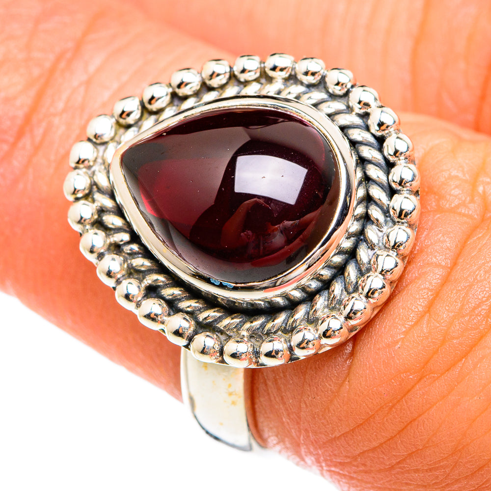 Garnet Rings handcrafted by Anasilvercos - RING74628