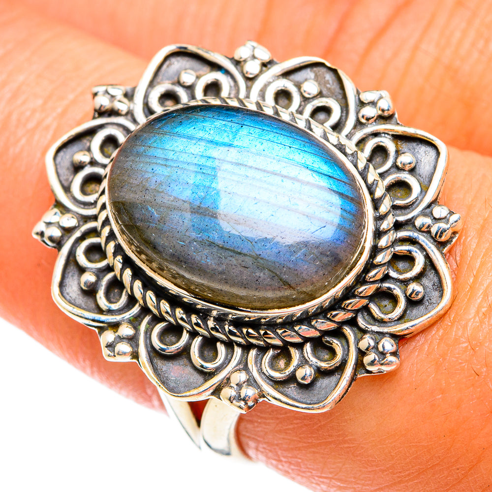 Labradorite Rings handcrafted by Anasilvercos - RING74641