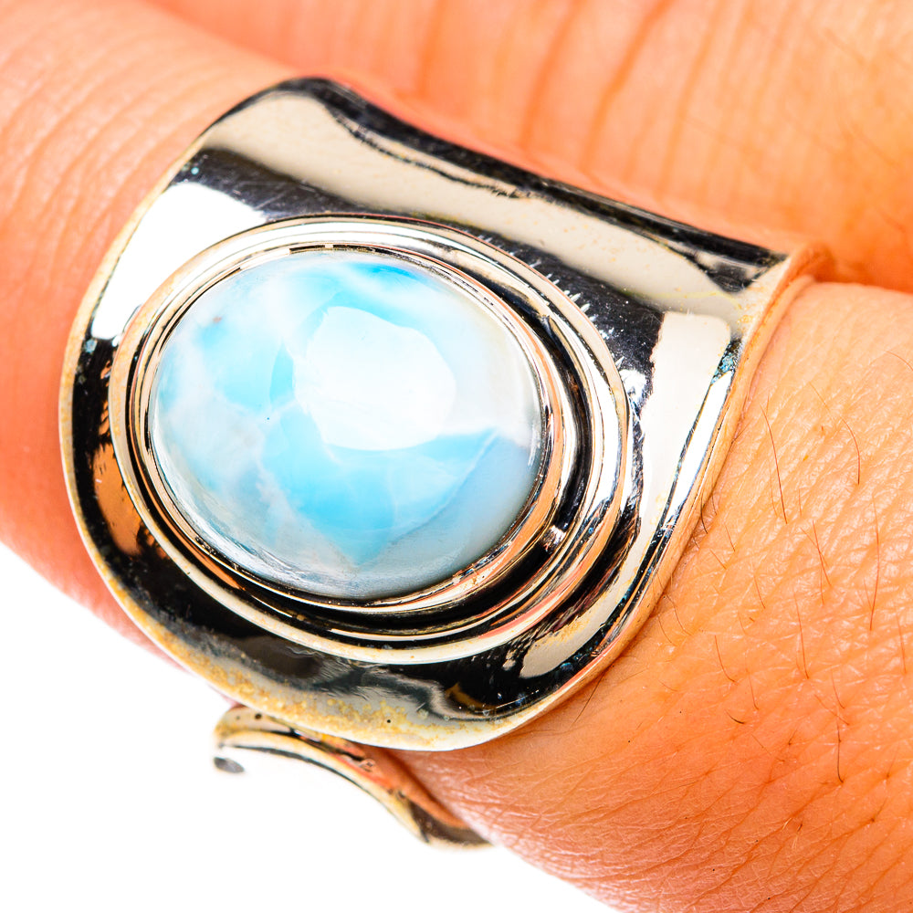 Larimar Rings handcrafted by Anasilvercos - RING74643