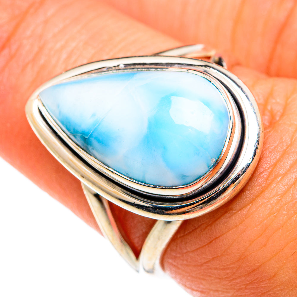 Larimar Rings handcrafted by Anasilvercos - RING74649