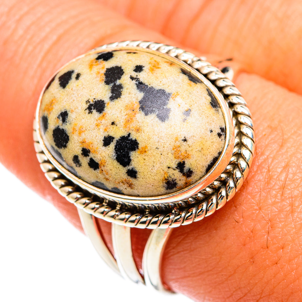 Dalmatian Jasper Rings handcrafted by Anasilvercos - RING74652