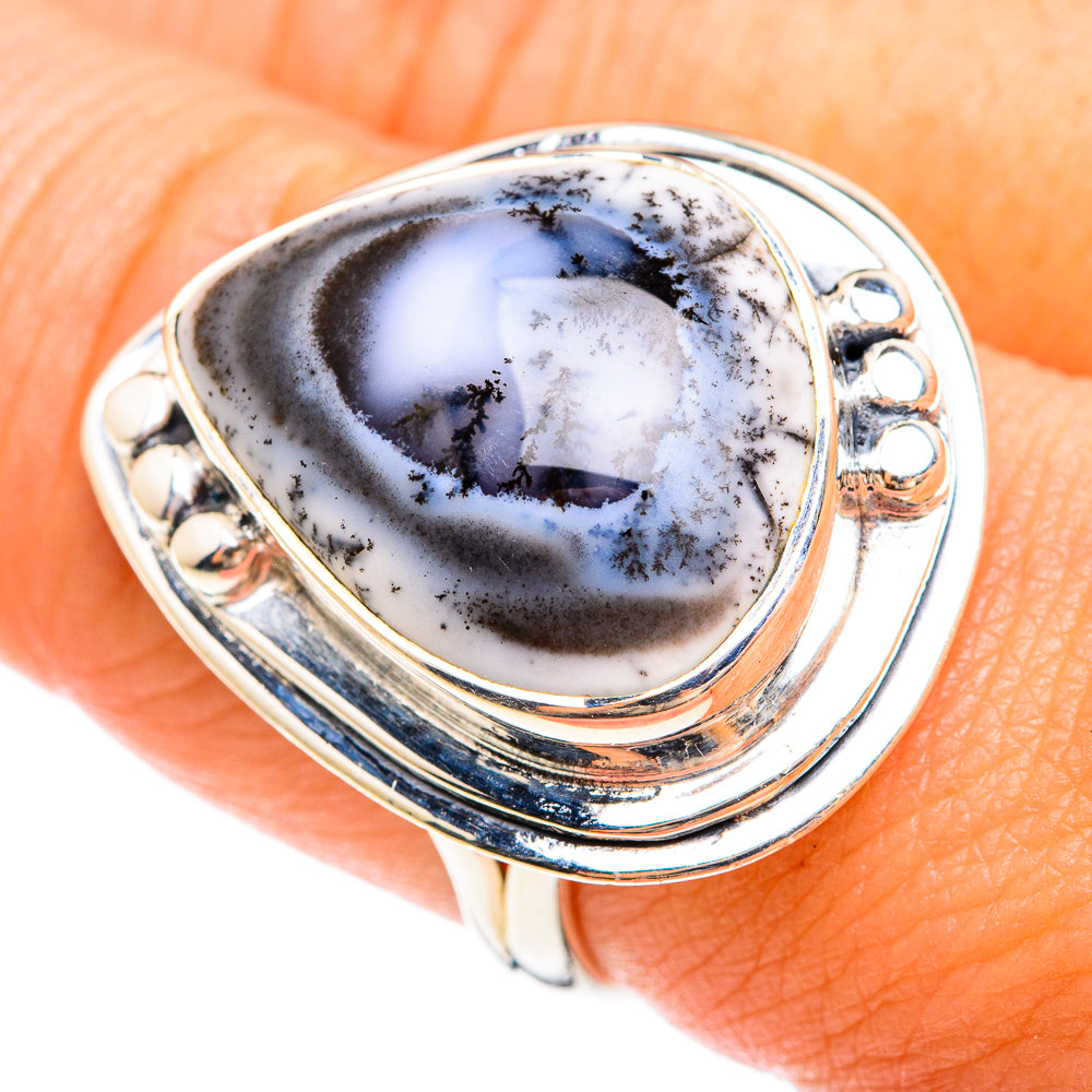 Dendritic Opal Rings handcrafted by Anasilvercos - RING74673