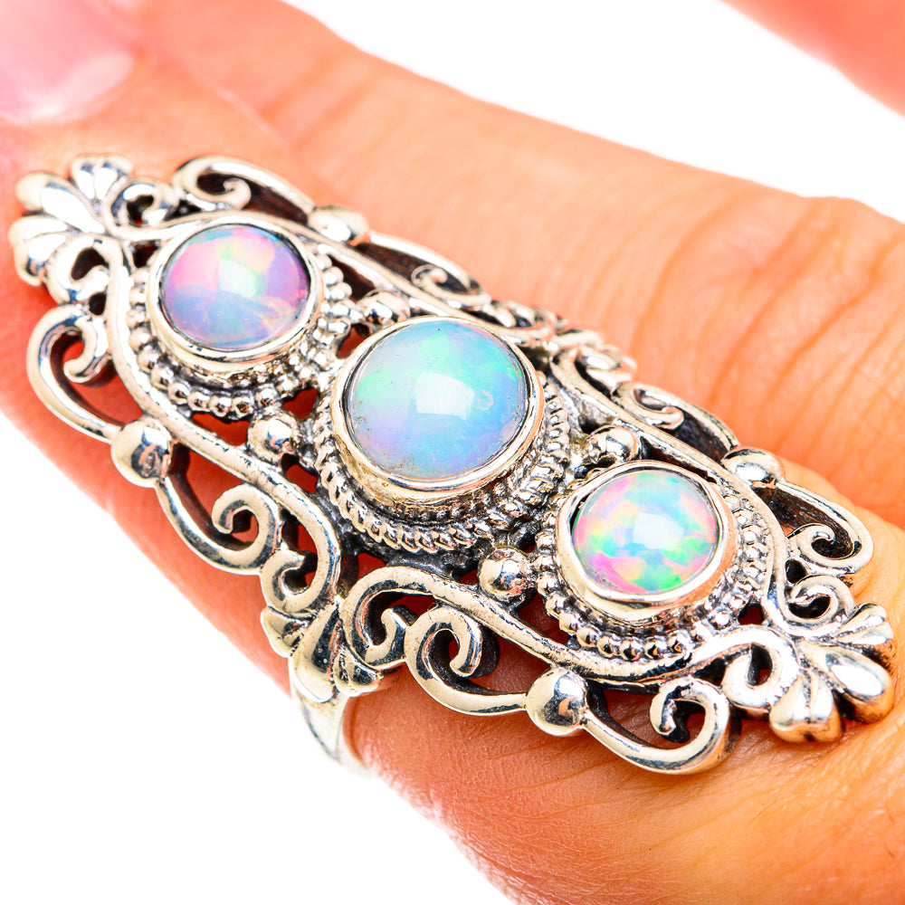 Ethiopian Opal Rings handcrafted by Anasilvercos - RING74678