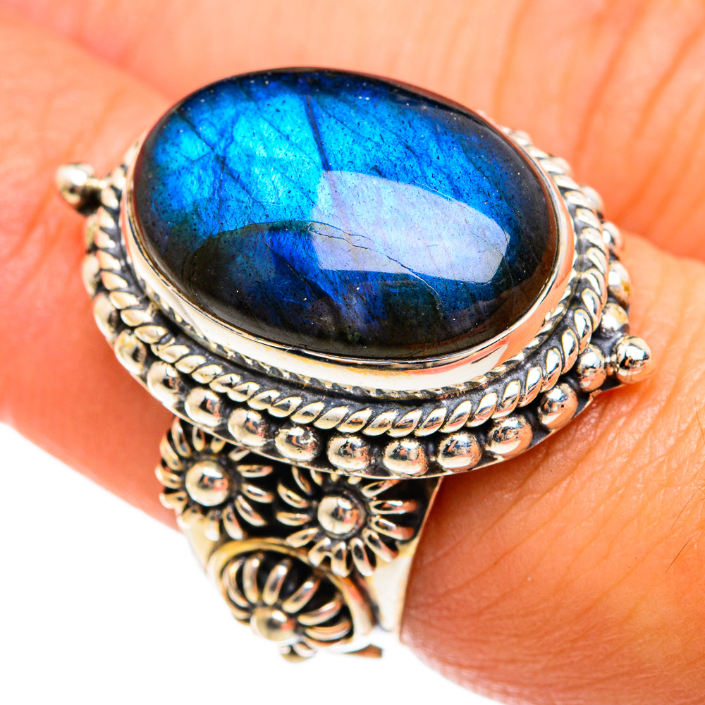 Labradorite Rings handcrafted by Anasilvercos - RING74688