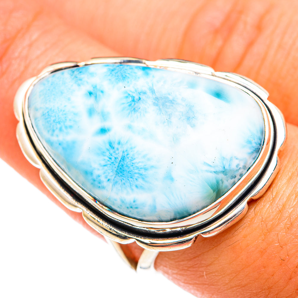 Larimar Rings handcrafted by Anasilvercos - RING74692