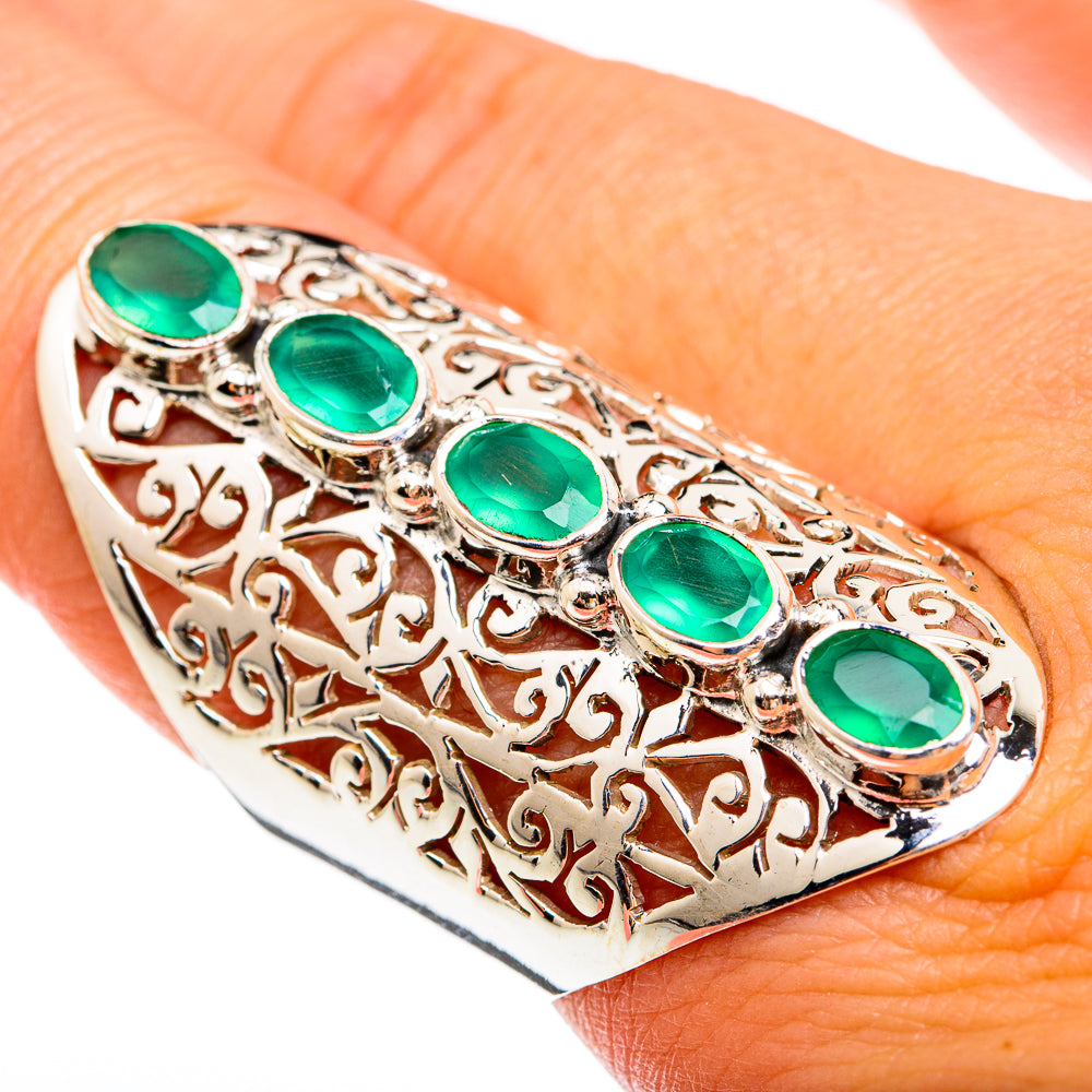 Green Onyx Rings handcrafted by Anasilvercos - RING74695