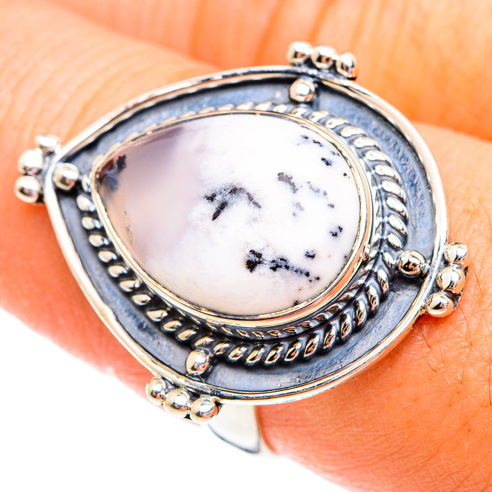 Dendritic Opal Rings handcrafted by Anasilvercos - RING74748
