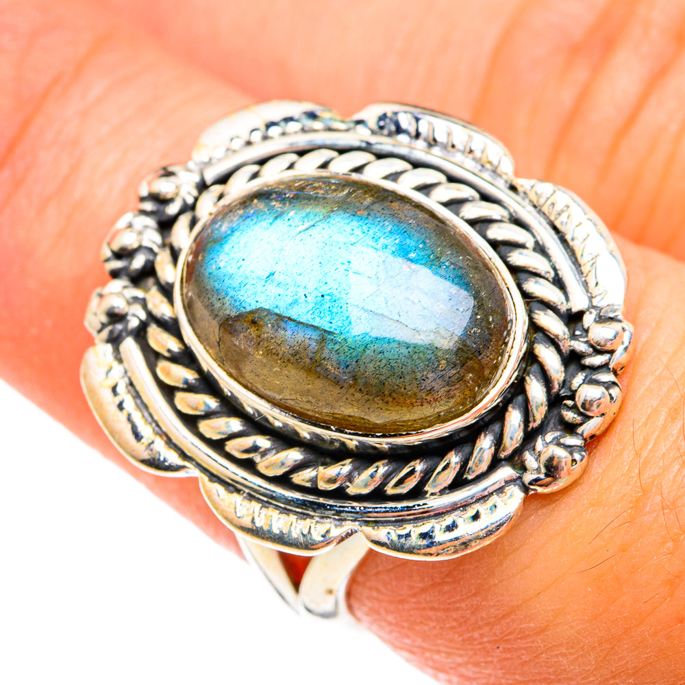 Labradorite Rings handcrafted by Anasilvercos - RING74752