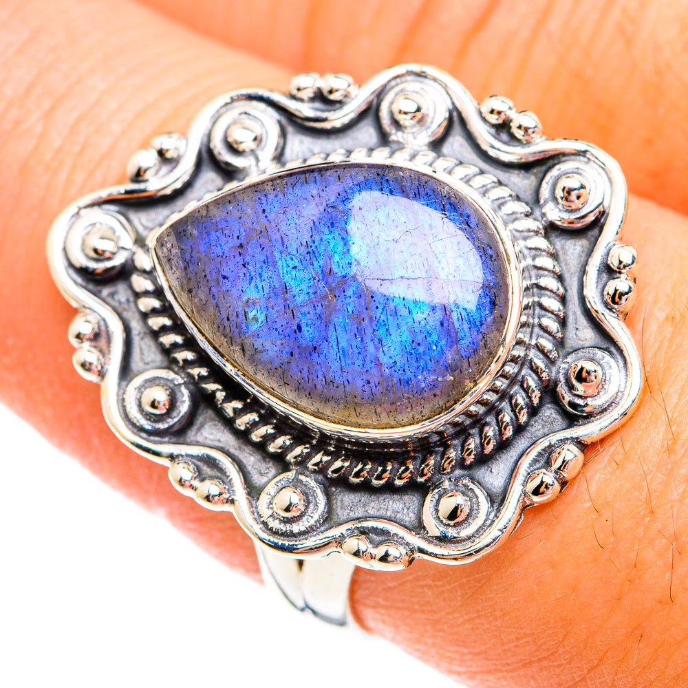 Labradorite Rings handcrafted by Anasilvercos - RING74756