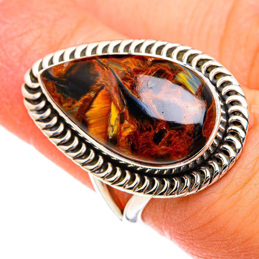 Golden Pietersite Rings handcrafted by Anasilvercos - RING74759