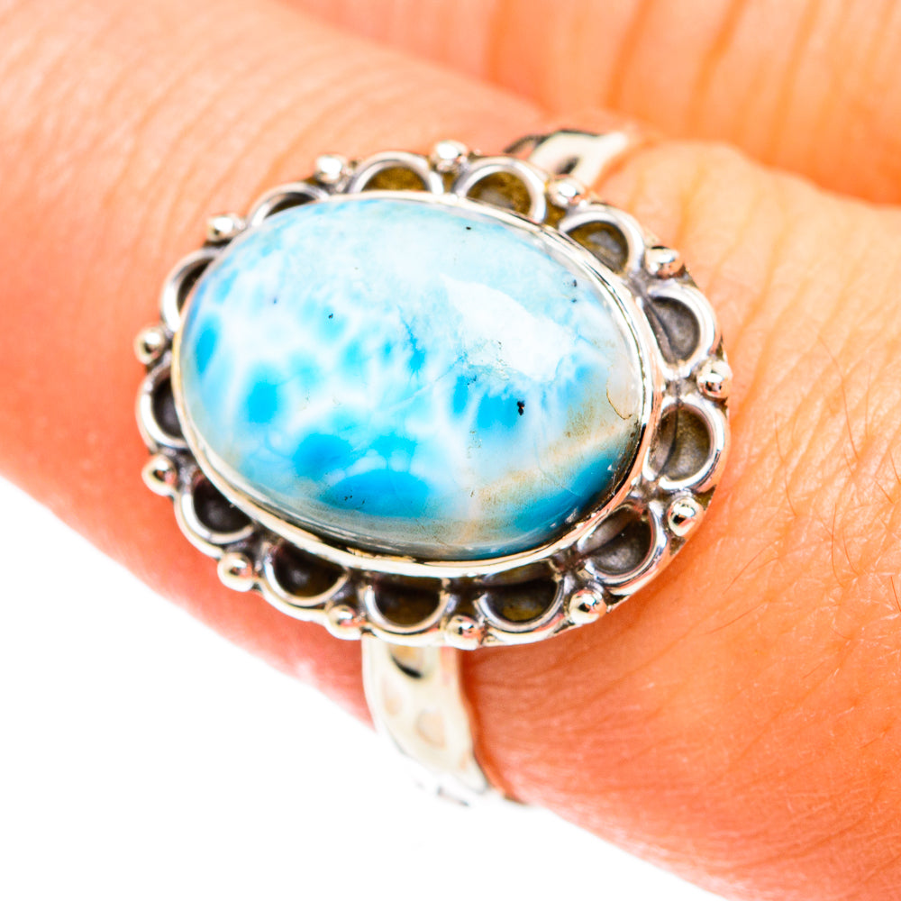 Larimar Rings handcrafted by Anasilvercos - RING74803