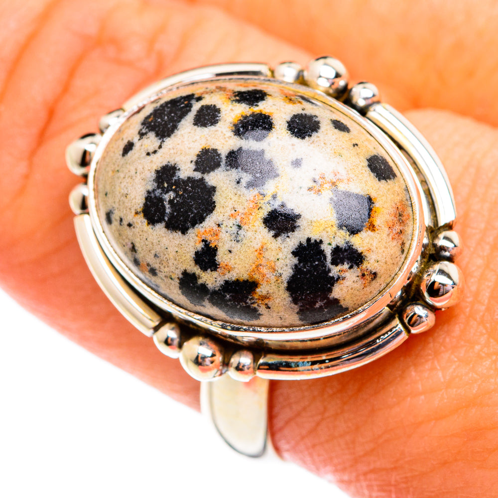 Dalmatian Jasper Rings handcrafted by Anasilvercos - RING74806