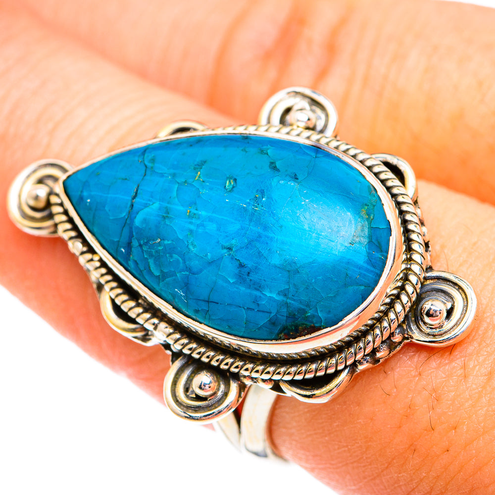 Arizona Turquoise Rings handcrafted by Anasilvercos - RING74825