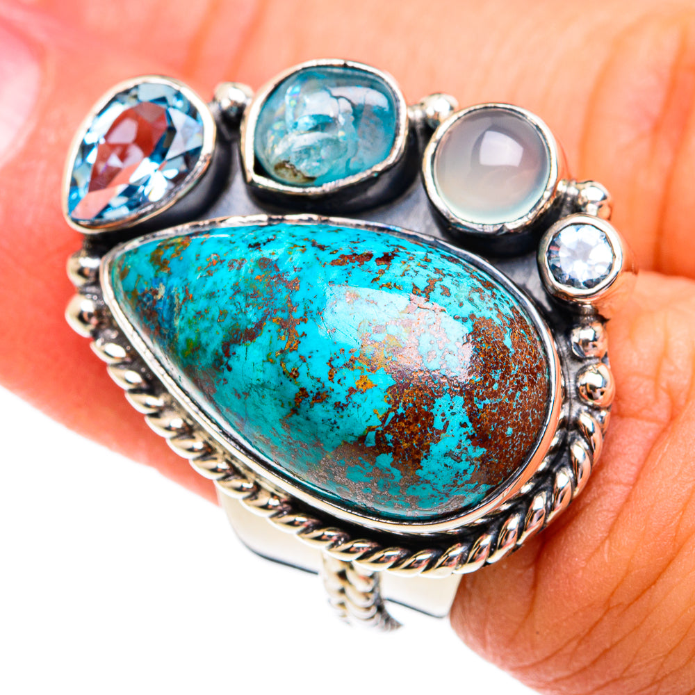 Chrysocolla Rings handcrafted by Anasilvercos - RING74830