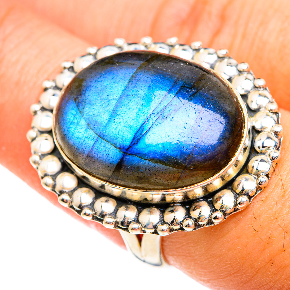 Labradorite Rings handcrafted by Anasilvercos - RING74854