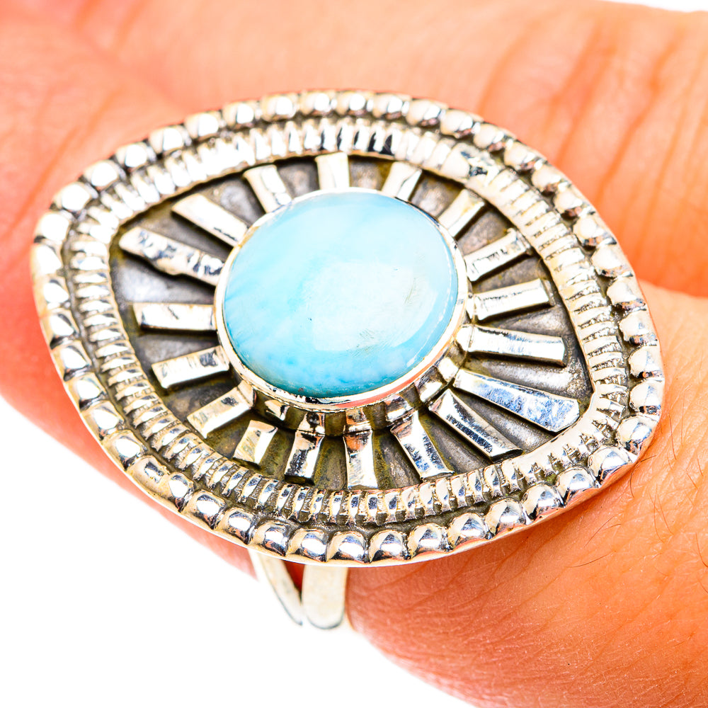 Larimar Rings handcrafted by Anasilvercos - RING74856
