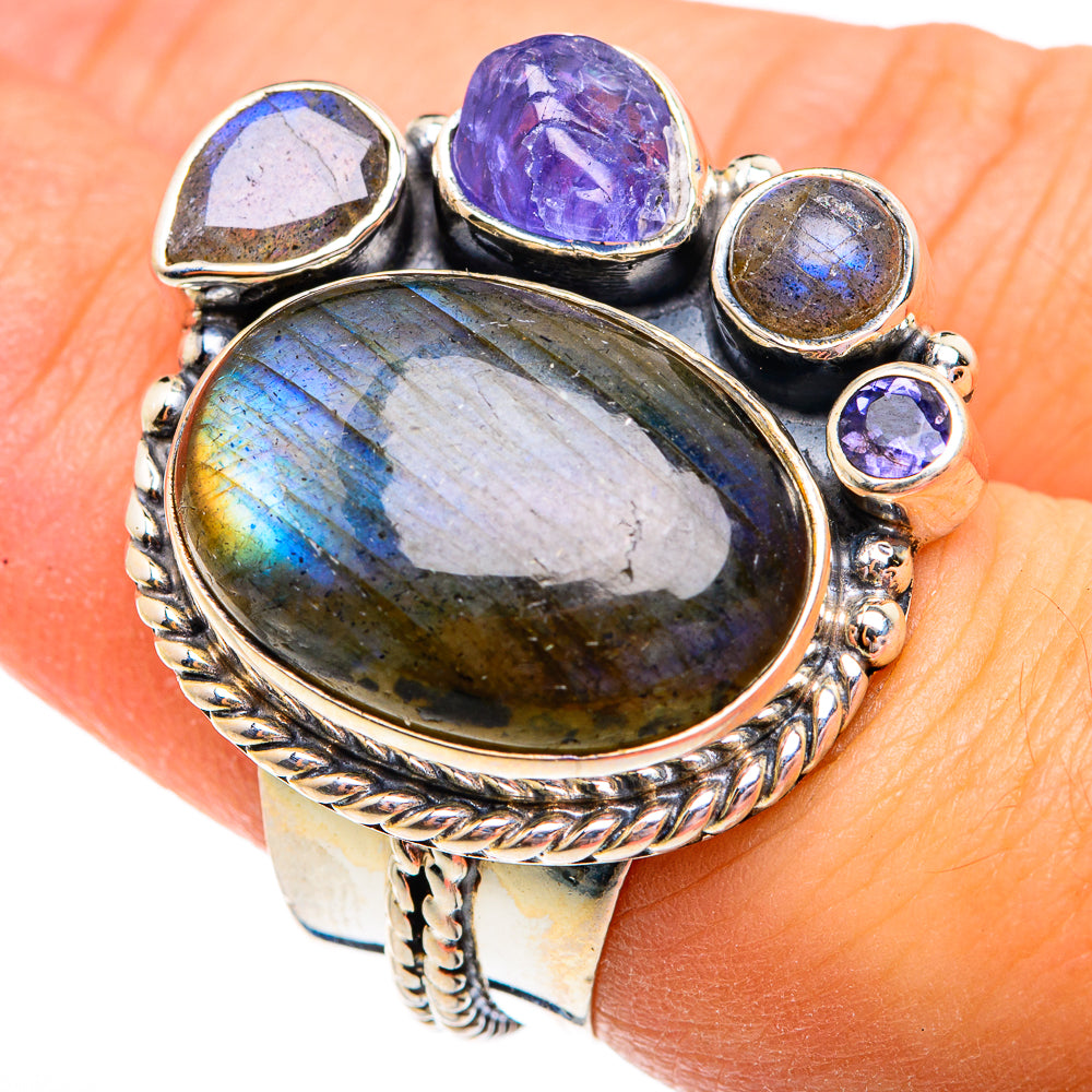 Labradorite Rings handcrafted by Anasilvercos - RING74857