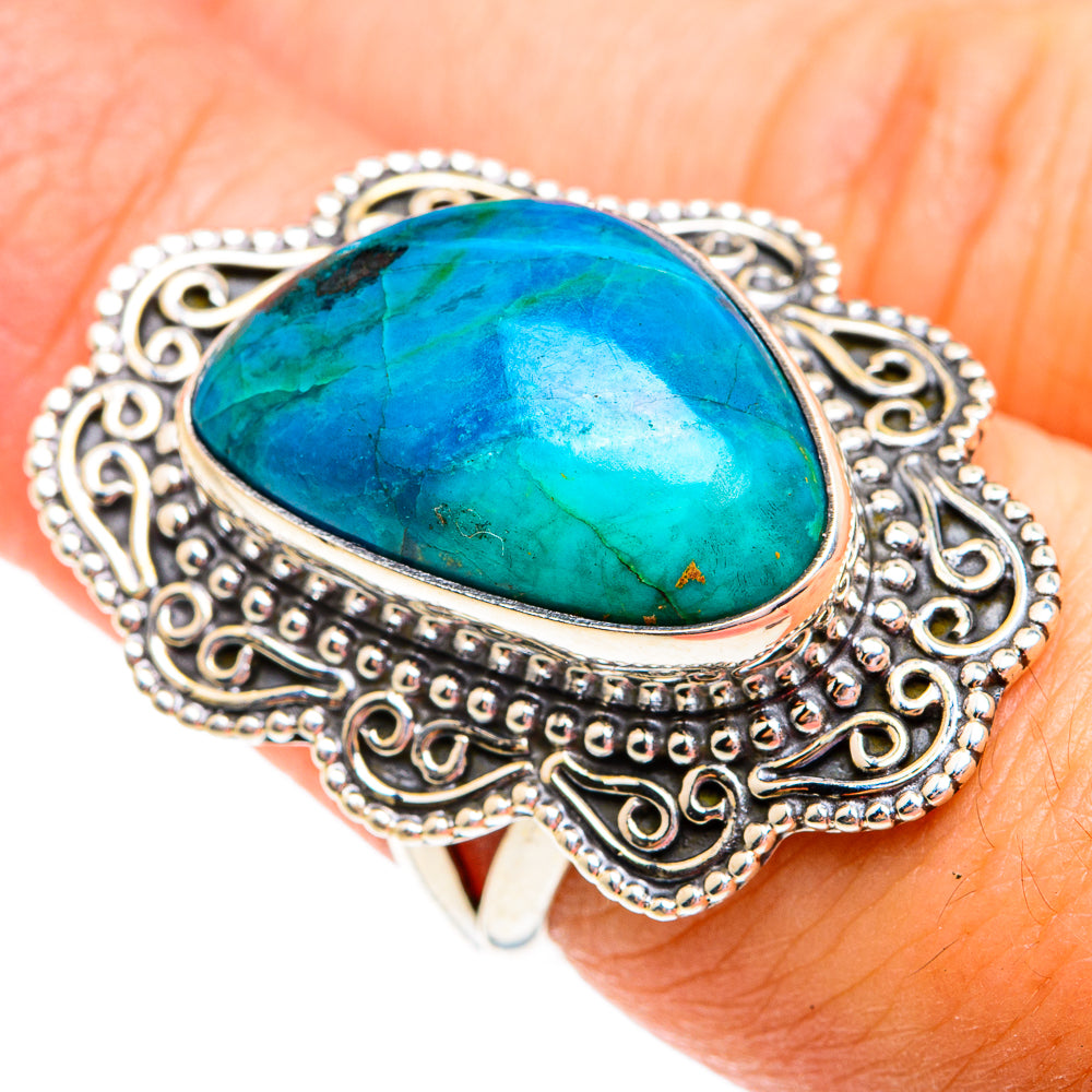Chrysocolla Rings handcrafted by Anasilvercos - RING74886
