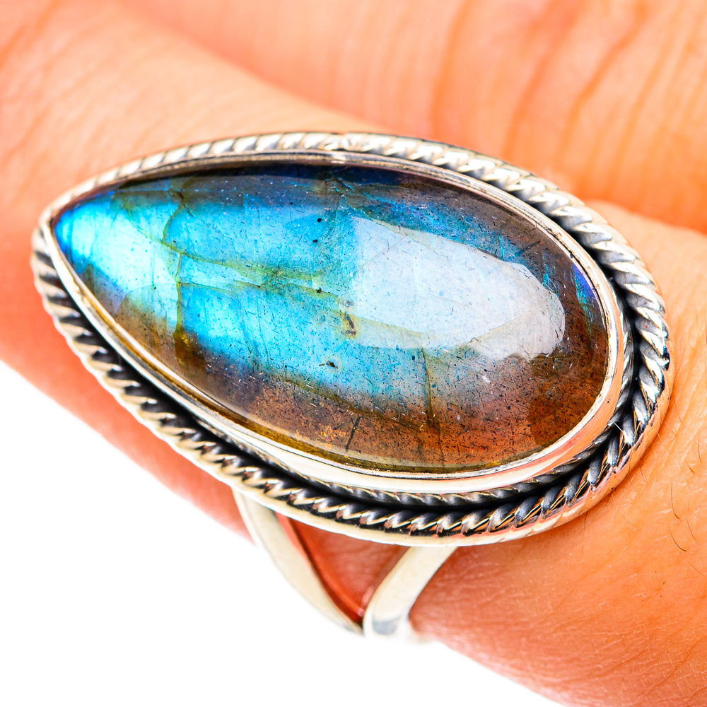 Labradorite Rings handcrafted by Anasilvercos - RING74888
