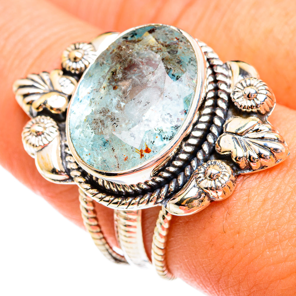 Aquamarine Rings handcrafted by Anasilvercos - RING74923