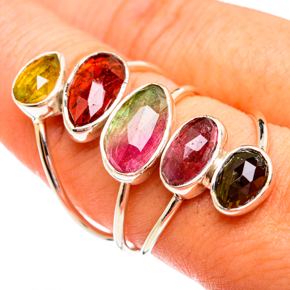 Watermelon Tourmaline Rings handcrafted by Anasilvercos - RING74943