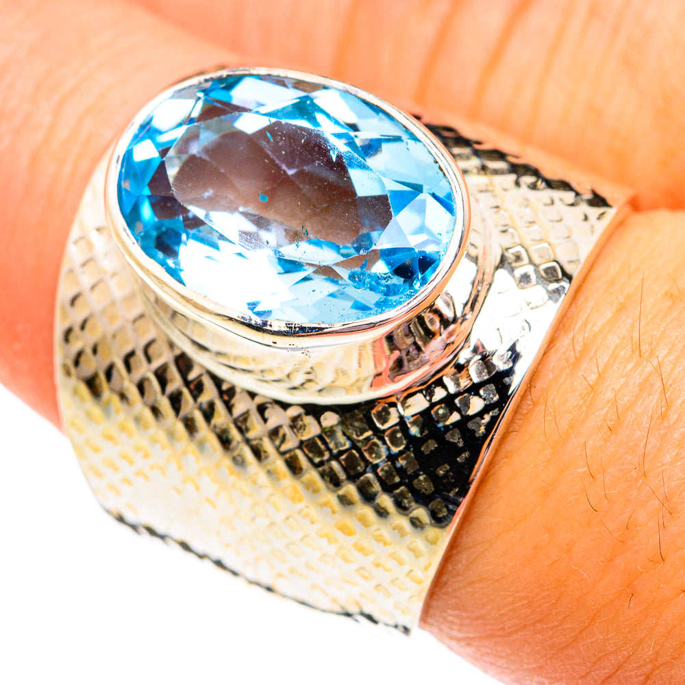 Blue Topaz Rings handcrafted by Anasilvercos - RING74948