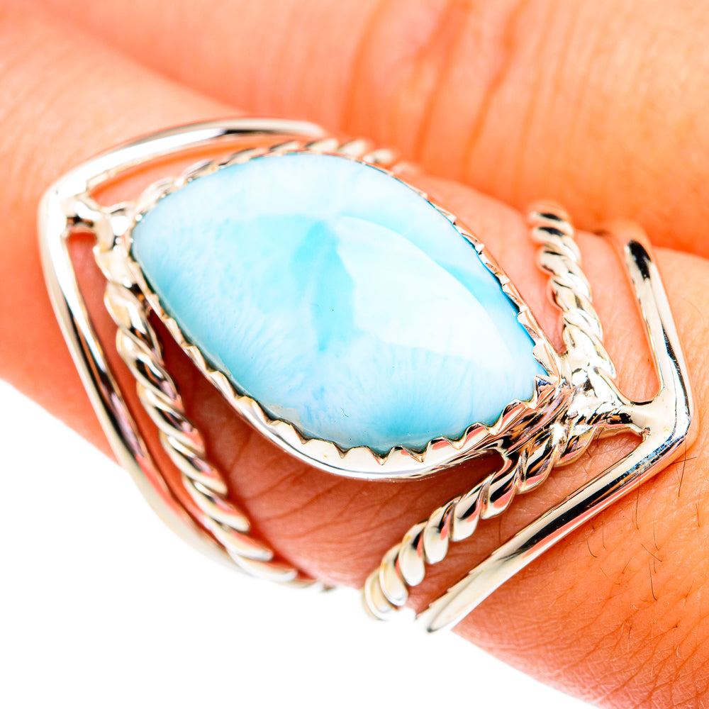 Larimar Rings handcrafted by Anasilvercos - RING74959