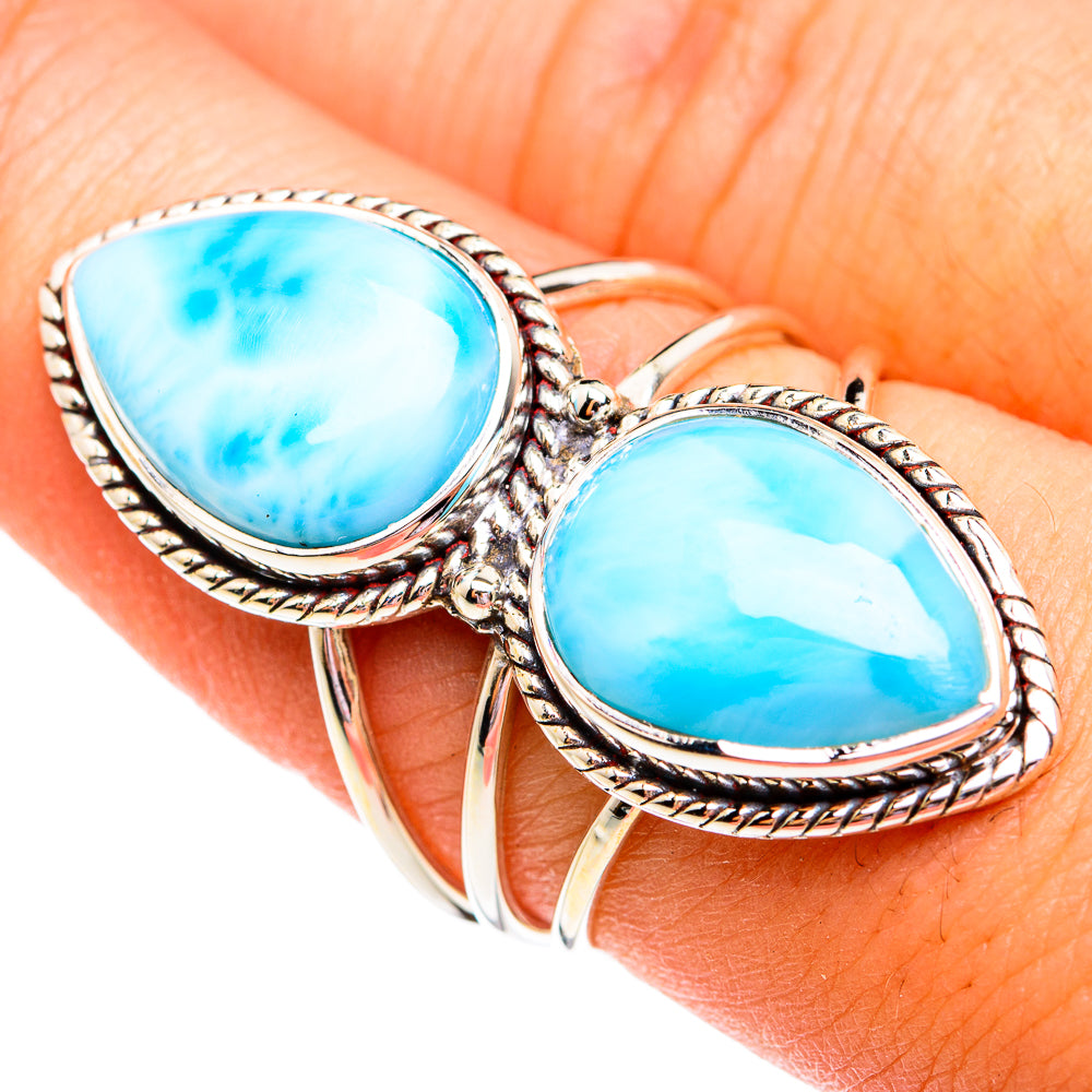 Larimar Rings handcrafted by Anasilvercos - RING74985