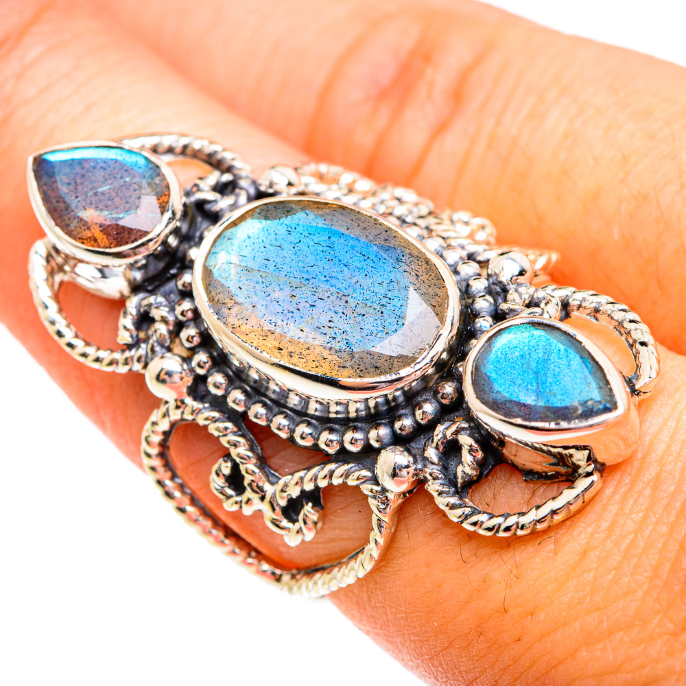 Labradorite Rings handcrafted by Anasilvercos - RING74987