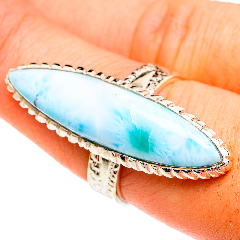 Larimar Rings handcrafted by Anasilvercos - RING74990