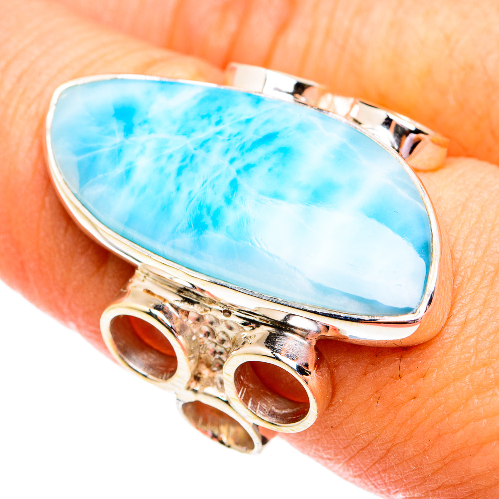 Larimar Rings handcrafted by Anasilvercos - RING74994