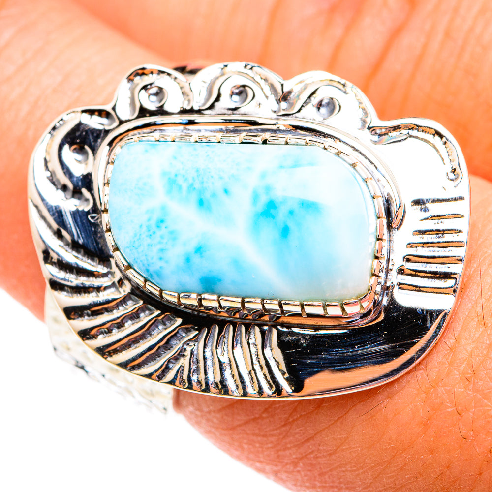 Larimar Rings handcrafted by Anasilvercos - RING74997