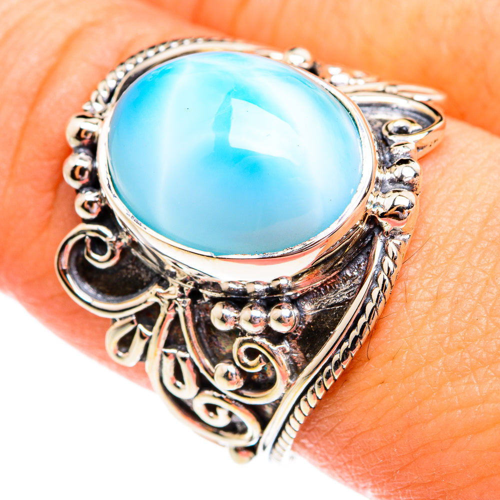 Larimar Rings handcrafted by Anasilvercos - RING74999