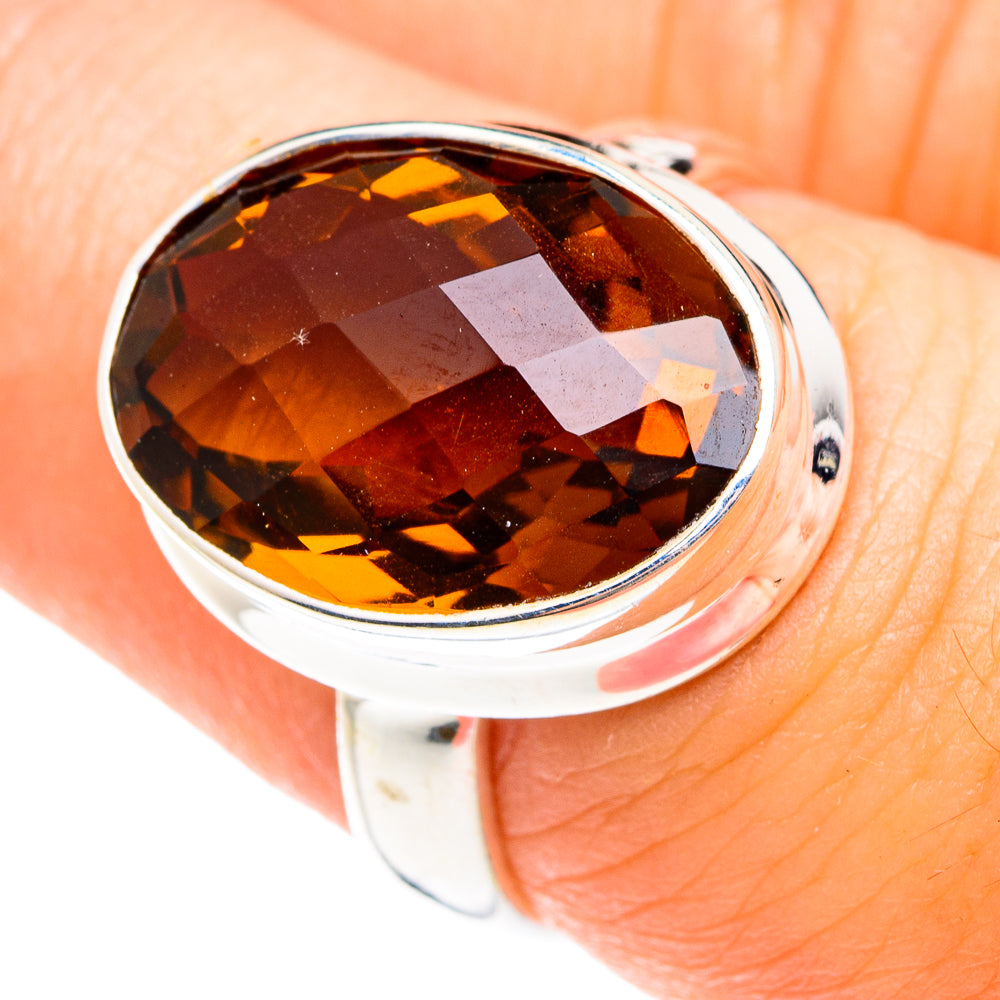 Mandarin Citrine Rings handcrafted by Anasilvercos - RING75025