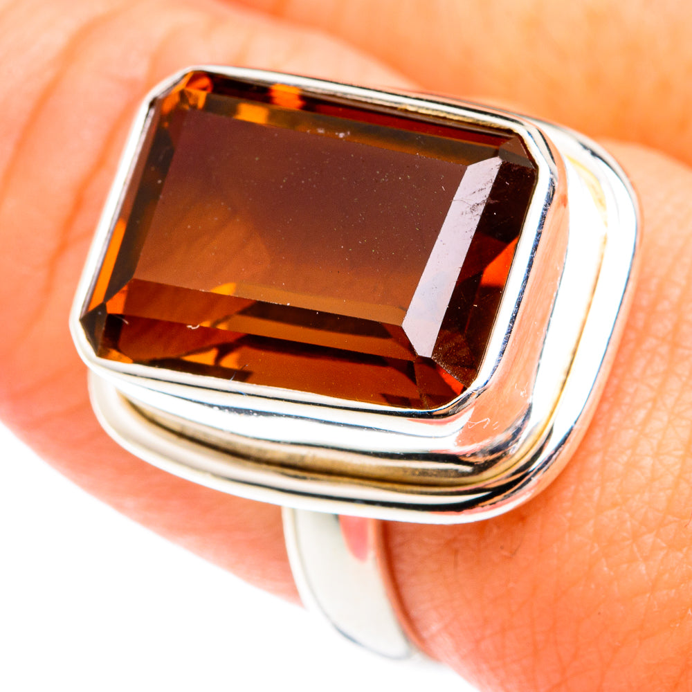 Mandarin Citrine Rings handcrafted by Anasilvercos - RING75026
