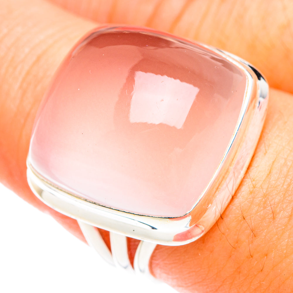 Rose Quartz Rings handcrafted by Anasilvercos - RING75029