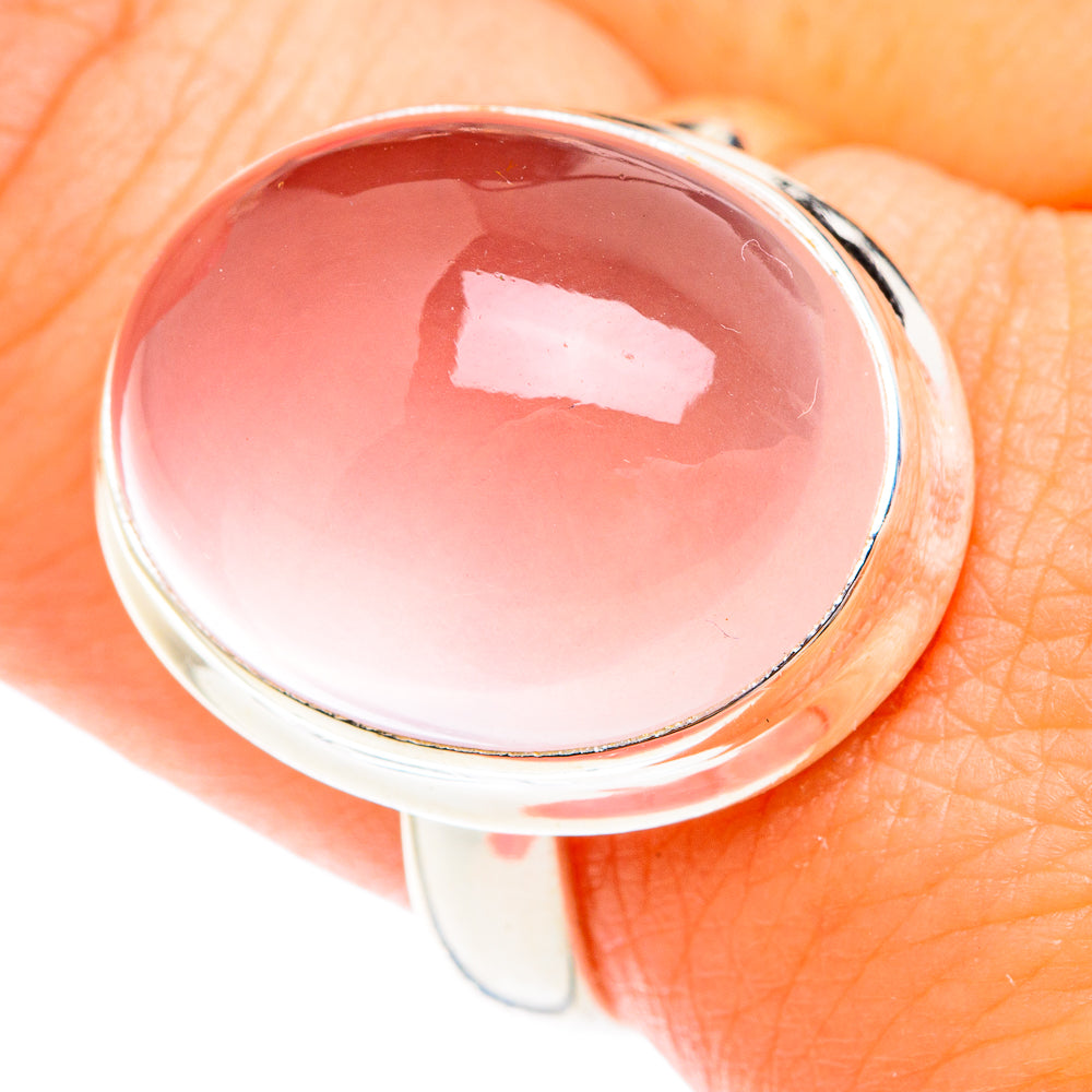Rose Quartz Rings handcrafted by Anasilvercos - RING75030